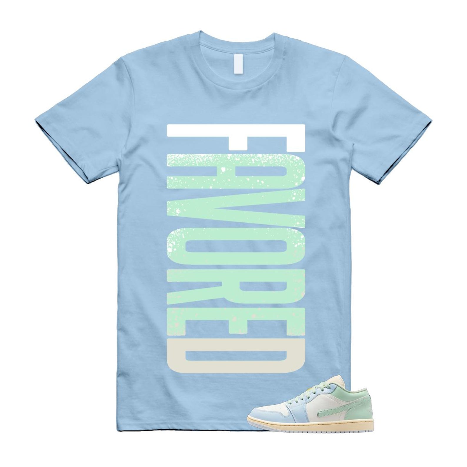 1 Sail Jade Aura Muslin White Ice Blue Mint T Shirt Match FAVORED XL