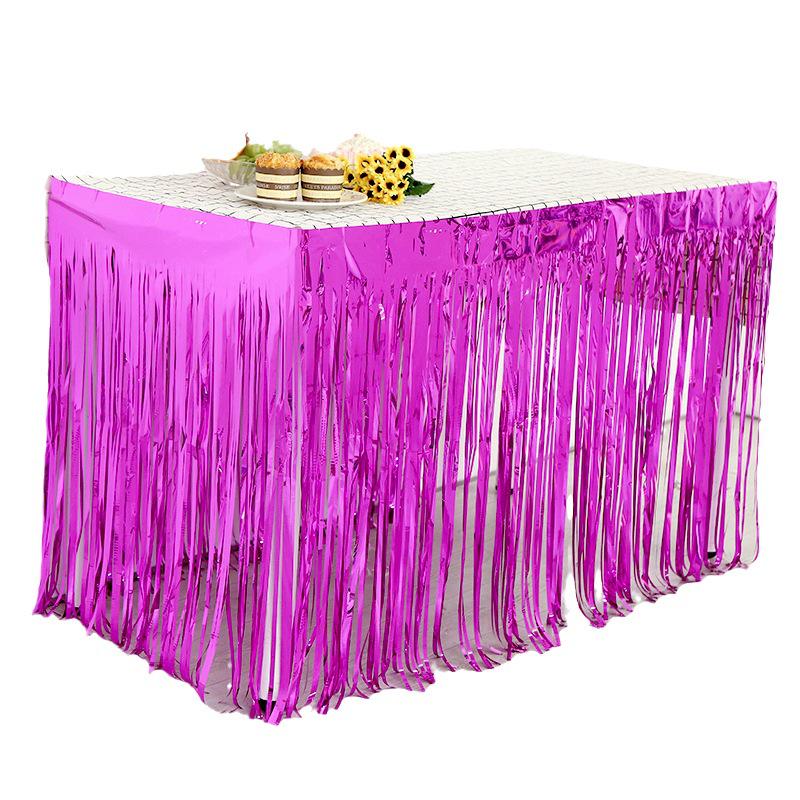 275x75cm Tinsel Table Skirt - Party & Event Decoration