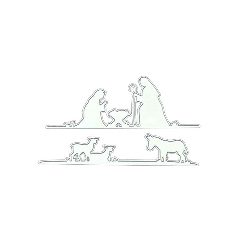 Salah Metal Cutting Die Stencils Delicate Embossing Script Die Stencils for DIY Scrapbooking Journaling Embellishments