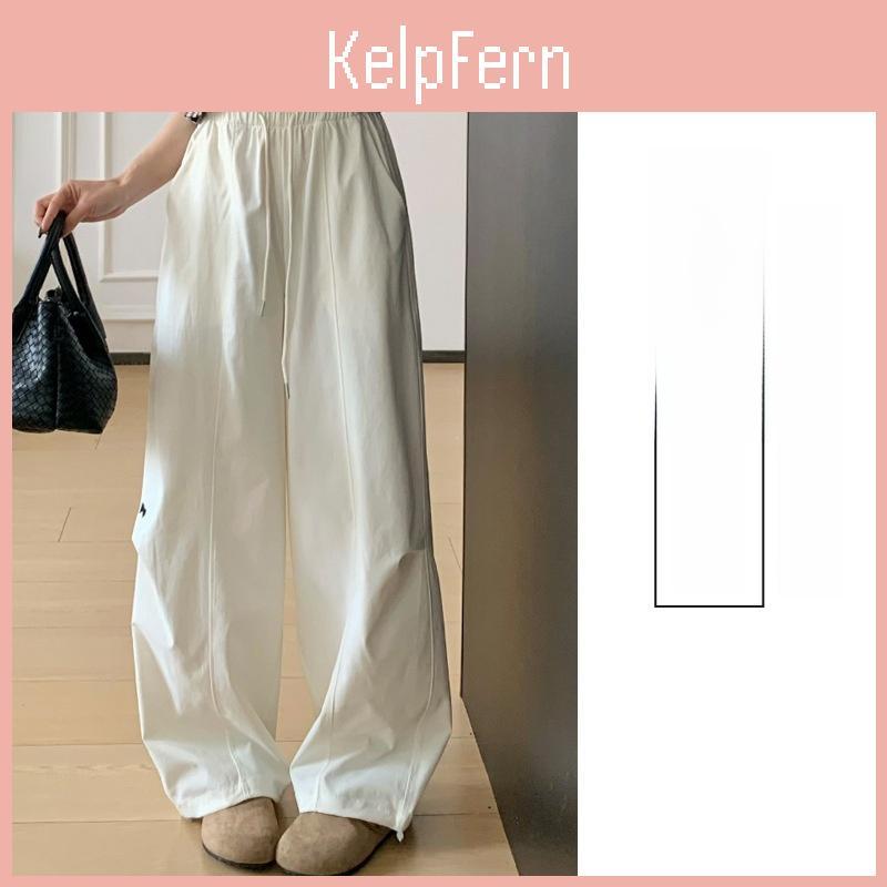 Casual High Waist Embroidered Wide Leg Pants For Women Summer Lightweight Linen Style