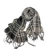 Retro Double-Layer Cotton And Linen Plaid Scarf Literary And Versatile Soft Neck Protection Silk Scarf Women'S Travel Shawl Warmth
