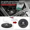 ear1 2PCS Car Felt Material Coasters Water Cup Holder Mat Trimmmable For VW Scirocco Jetta Golf Passat Polo Tiguan Sharan Touran