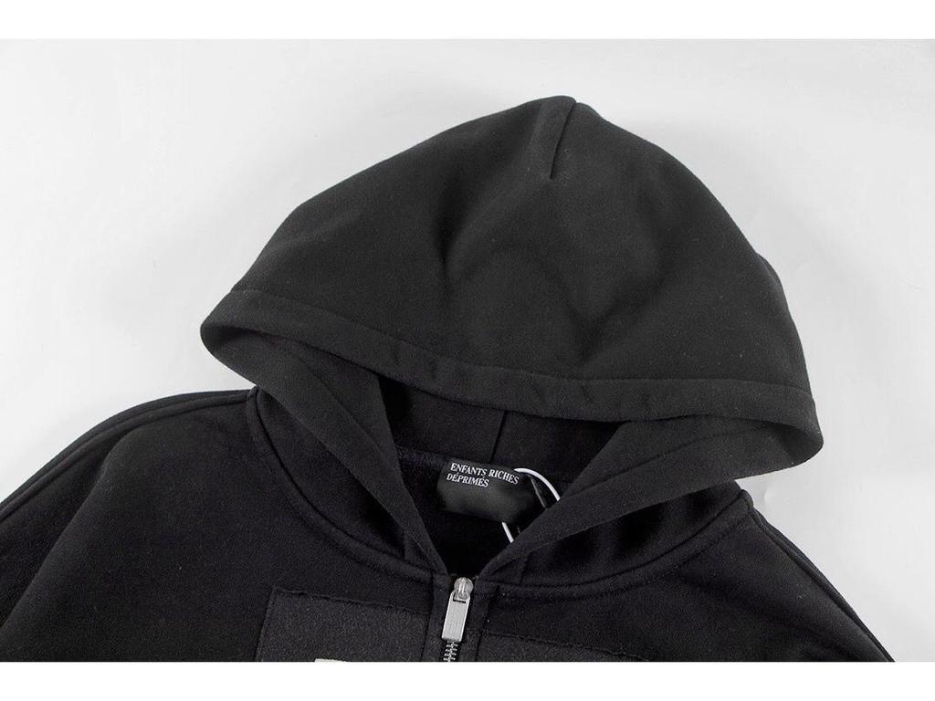 ERD Vintage Madonna Illustration Zipper Hoodie for Men