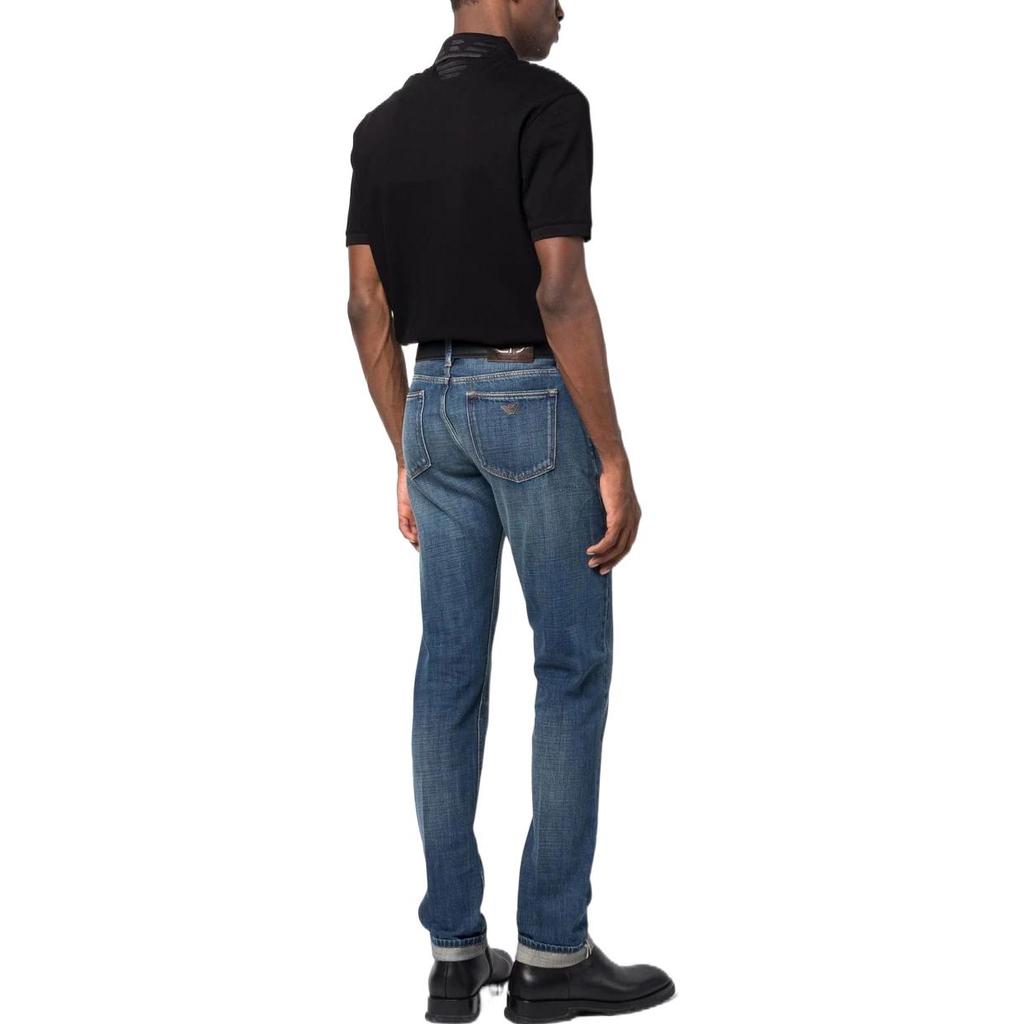 Emporio Armani Solid Color Buttoned Short Sleeve Polo Shirt Men tops Black 3R1FG4-1JTKZ-0079