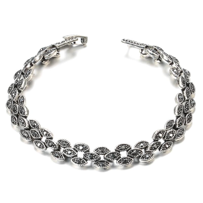Винтажные Покрытые Браслеты Овальный Глаз Кристальные Браслеты Для Женщин Шарм Простой Турецкий Браслет Бохо Помолвочные Украшения length 19CM