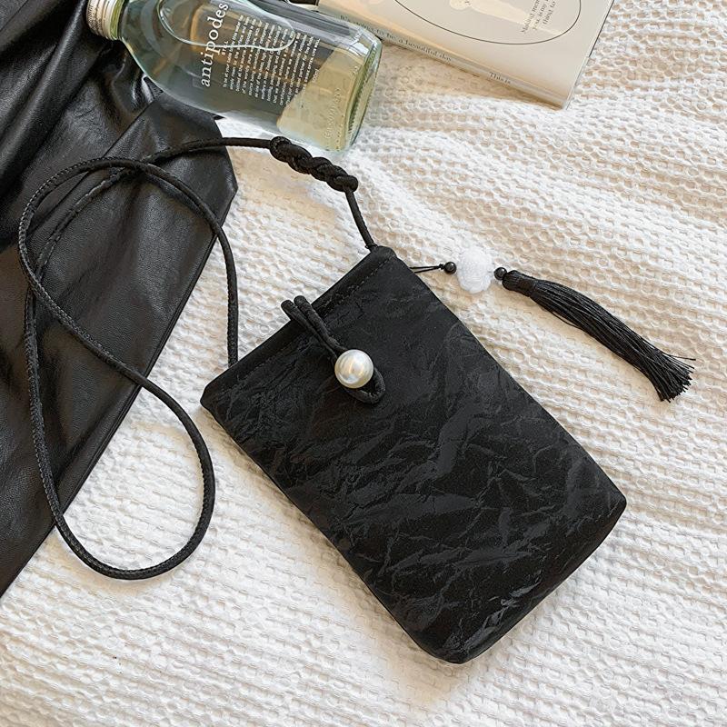 

Ключница высокой ценности, Простая, Модная, Маленькая и легкая летом, Маленькая квадратная сумка для прогулок, Сумка-мессенджер для мобильного телефона. чёрный