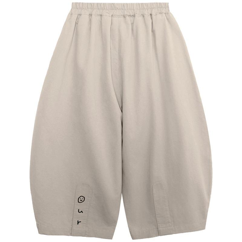 Boys Kids 100 Cotton Casual Summer Nine Point Trousers Children Daily Pants