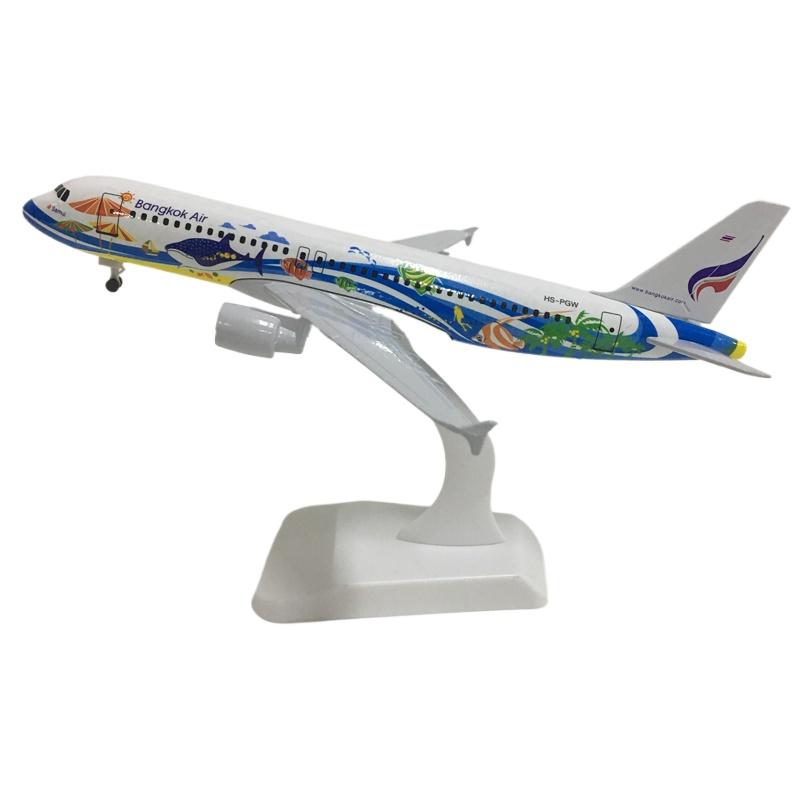 

1/300 Scale 20CM Thai Bangkok Fish Airbus A320 Aircraft Model Planel Airplane Diecast Metal Planes Collect Gifts