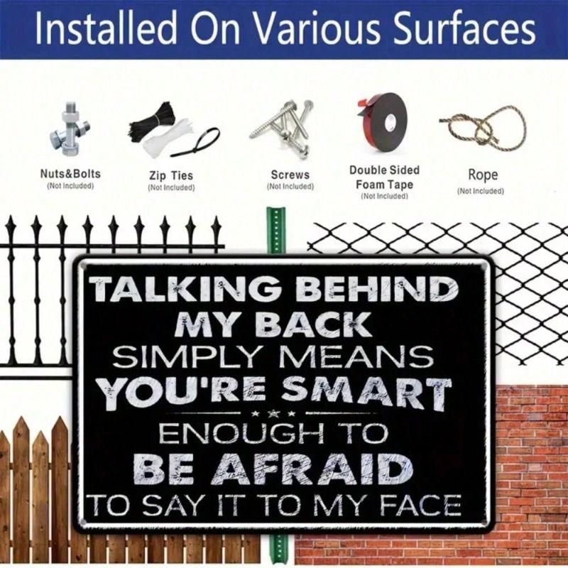 Tin Sign Black and White Aluminum Metal Poster for Home Wall Decor