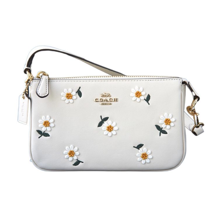 Coach Nolita 19 Small Daisy Embroidery Print Leather Clutch Bag Women bags White C3356-IMCAH Basic Set BagDust Bag 29600₽