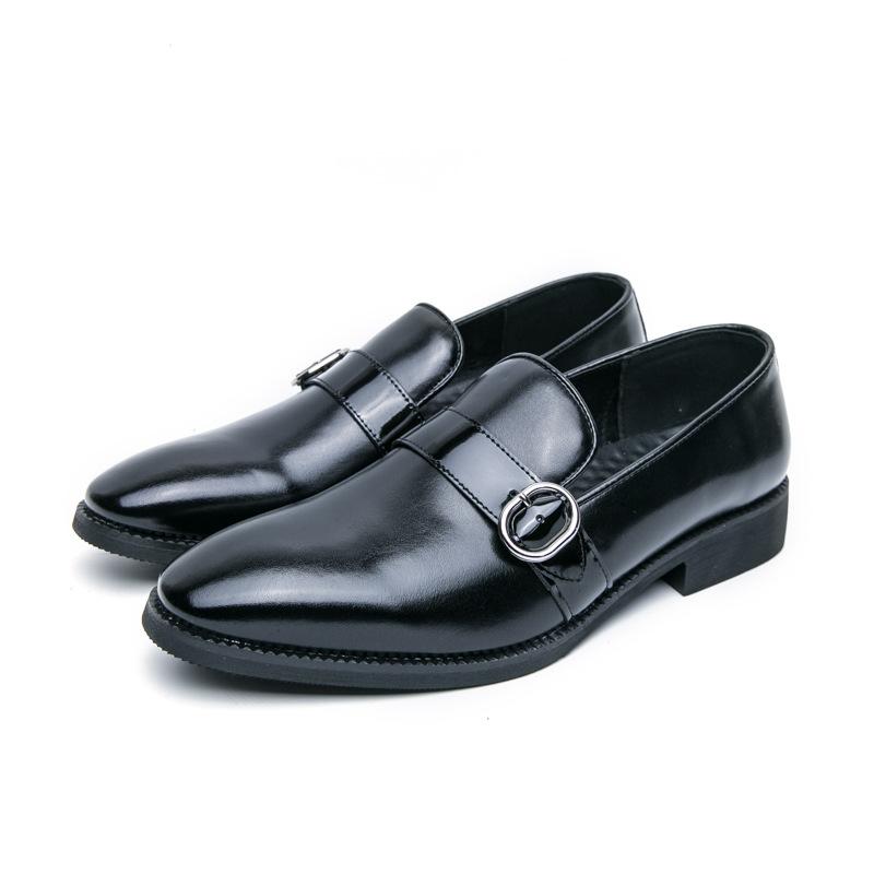 Men's casual leather shoes large size lacquered men's foot business leather shoes youth nightclub shoes