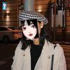 Hat Women's Autumn New Cloud Hat Chessboard Gebere Retro Fashion Breathable Painter Hat