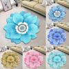 Lotus Flower Floor Mat Non-Slip Round Area Rug Washable Floral Carpet Chinese
