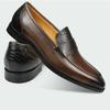 Fashion Trendy Genuine Leather Men Shoes Luxury Slip-On Casual Office Business Shoe High Quality Comfortable Outdoor Leather Male's Shoe