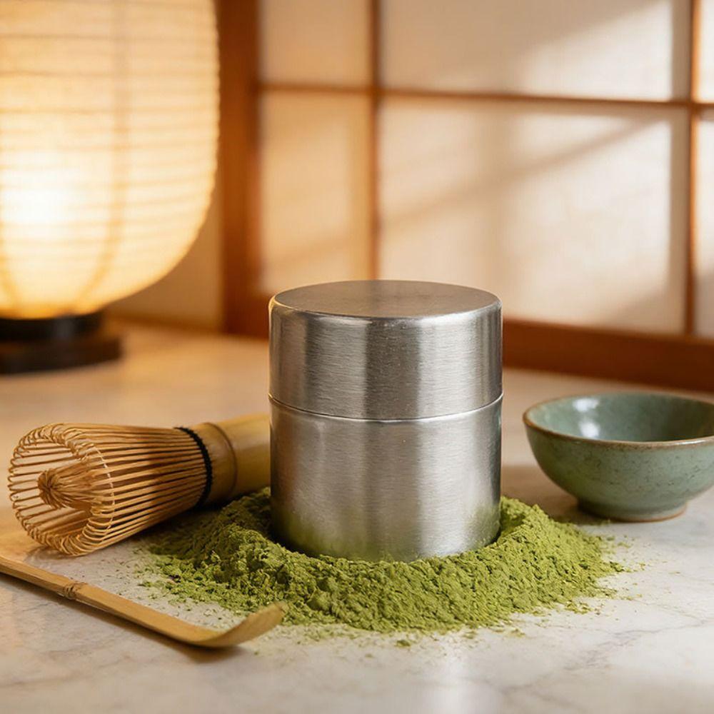 304 Stainless Steel Tea Storage Canister Moisture Proof Powder Container For Coffee Powder