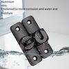 1pc Perforation-Free Door Buckle - Anti-Locking & Anti-Theft Heavy-Duty Aluminum Alloy & Stainless Steel Security Hardware, Sleek Metallic Finish