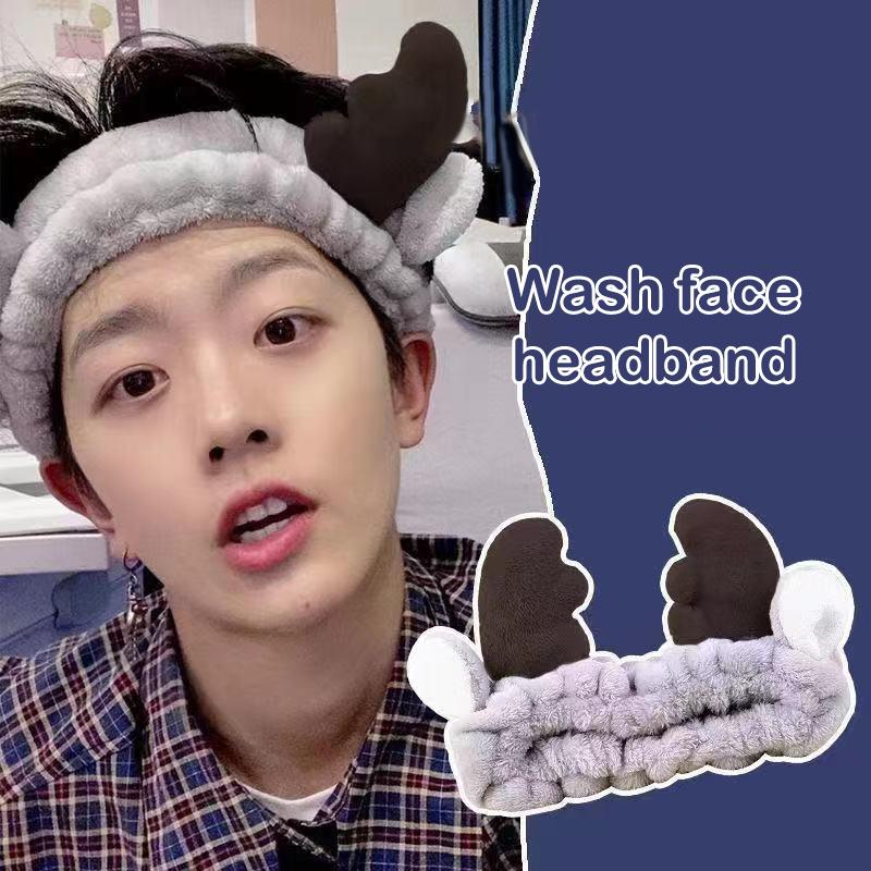 Hairband Cat Coral Plush Headband Cute Soft Hair Bow Headband Hairband Wash Face Makeup Headband Bandage Accessories