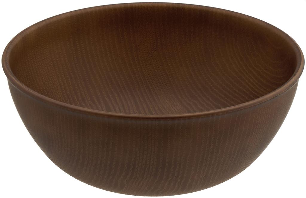 Showa NH Home Wood Grain Resin Salad Clean Microwave and Dishwasher Made In Outdoor Product 4979486 Bowl, Brown, Coat, Safe, 1,500ml, Japan,
