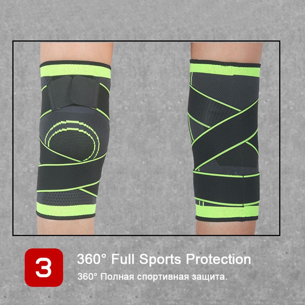 Sport 1PC rutschfeste Knieorthese Kompression Knie Sport Knieschoner Laufen Basketball Fitness Kniestütze