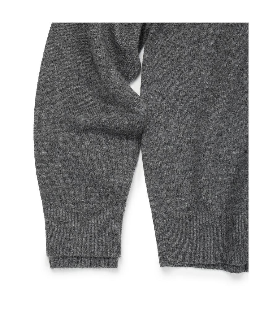 ETCE (Base) Layered Cuff Round Knit (Gray)