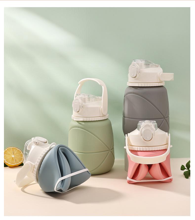 Foldable 1200ml Silicone Sports Water Bottle - Portable & High-Capacity, Ideal for Outdoor Fitness