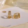 Exquisite Luxus Goldfarbene Ohrringe Naturkristall Zirkon Damen Beliebte Verlobungsgeschenke Schmuckzubehör