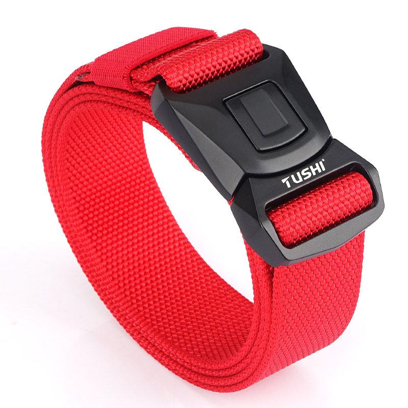 Men's 2020 Nylon Tactical Belt with Safety Buckle for Outdoor Sports & Combat