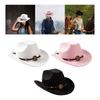 Casual Cowboy Hat Props Big Brims Sun Hats Costume Fancy Dress Cosplay for Play Women Men Travel