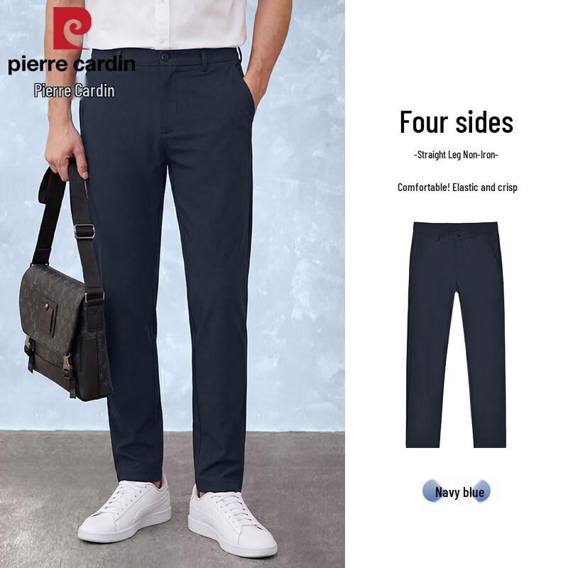 

Pierre Cardin Men s Ice Silk Straight-Leg Casual Pants 30
