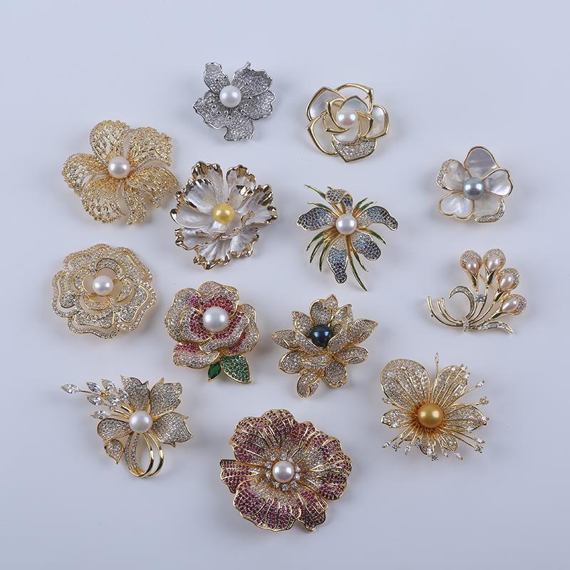 Luxury Atmospheric Freshwater Pearl Brooch Corsage Simple Pin Sweater Women's Coat Accessories Fashion Jewelry Brooches