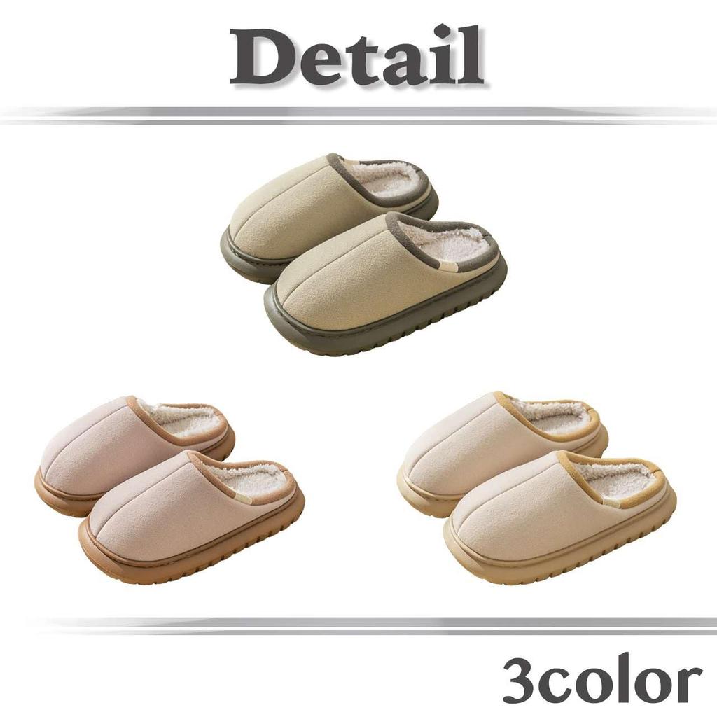 White Fang Warm Cotton Indoor Simple for Men and RS019 Non-Slip One-Size-Fits Slippers, Design, Women, (Pink)