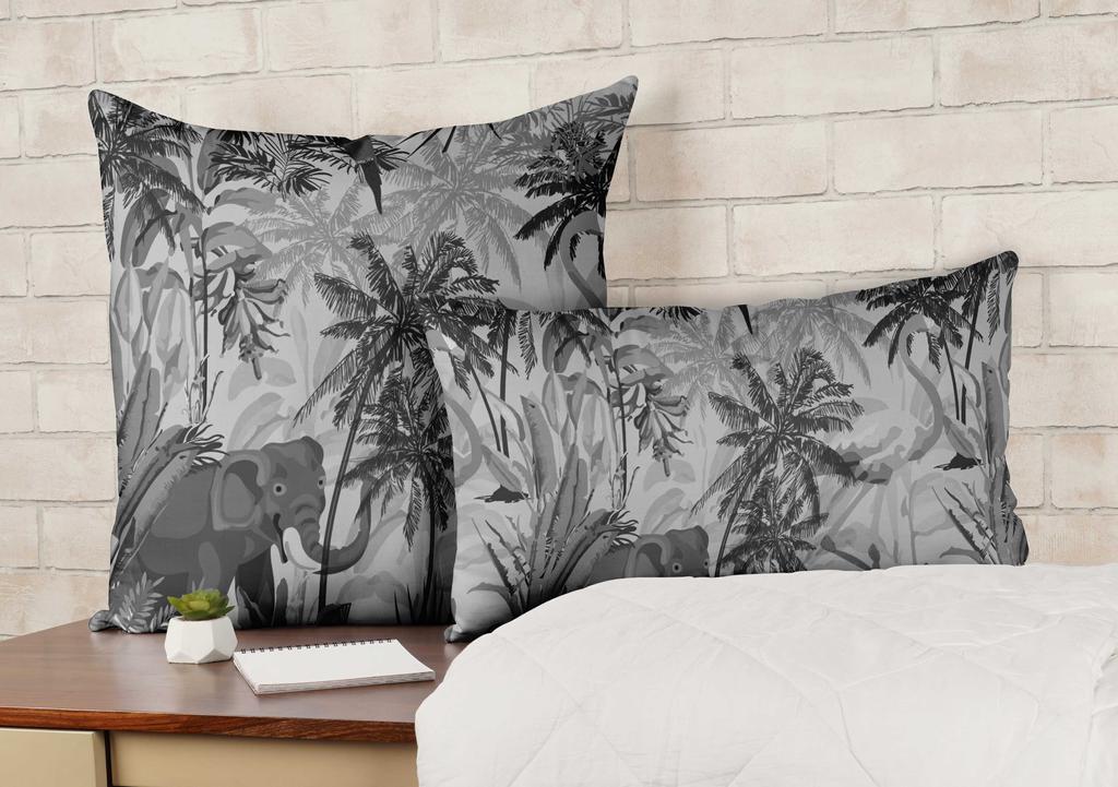 Vargottam Square Pillow Cover - Decorative Pillow Covers  12x12 Inches,  Printed  White & Black  Theme  Pillowcase,