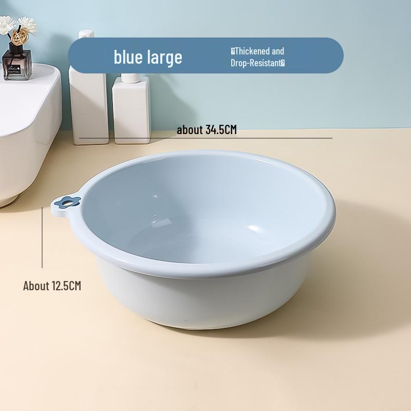 Durable Large Plastic Basin for Laundry, Washing Feet, Face, Vegetables - Ideal for Dorms & Homes
