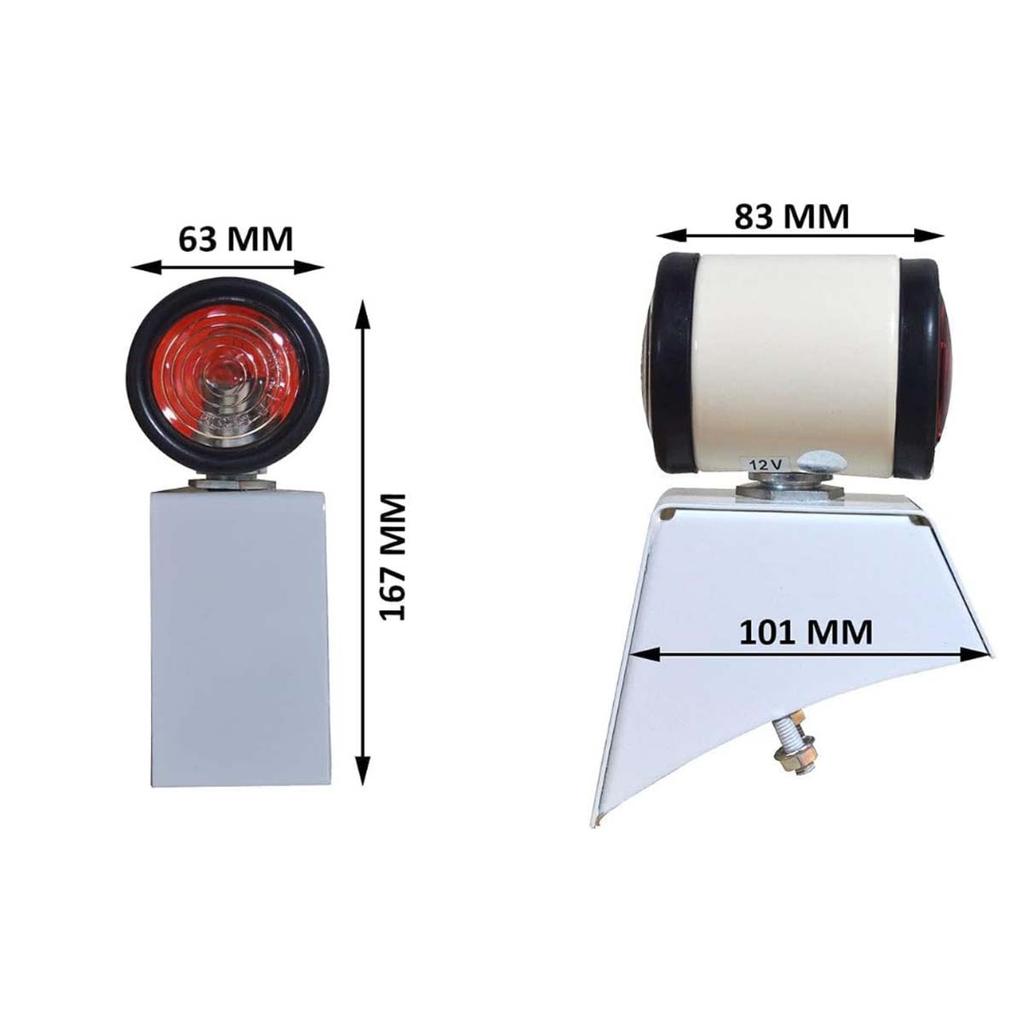 Butler-style lamp set with brackets, compatible with Massey Ferguson rear lights ATJ2071 MF 135, 150, 202, 204, 20C, 2135, 2200