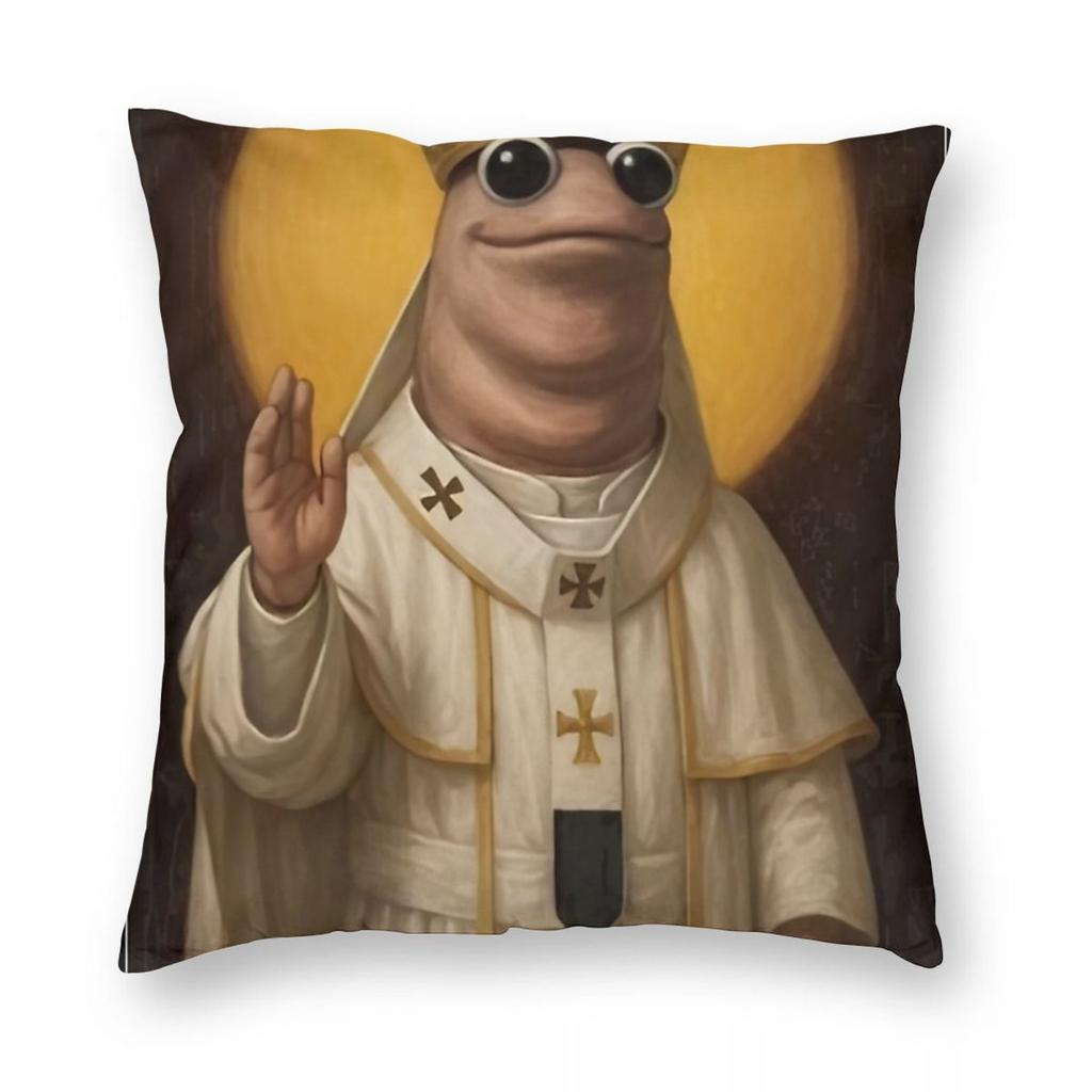 Marcus The Worm Robert Help Funny Meme Pillowcase Printed Polyester Cushion Cover Decor Pillow Case Cover Sofa Square 45X45cm