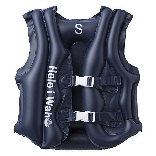 

Helei Waho Inflatable Snorkeling Vest for Kids & Juniors. This smallest size inflates like a swim ring, perfect for travel. Navy.