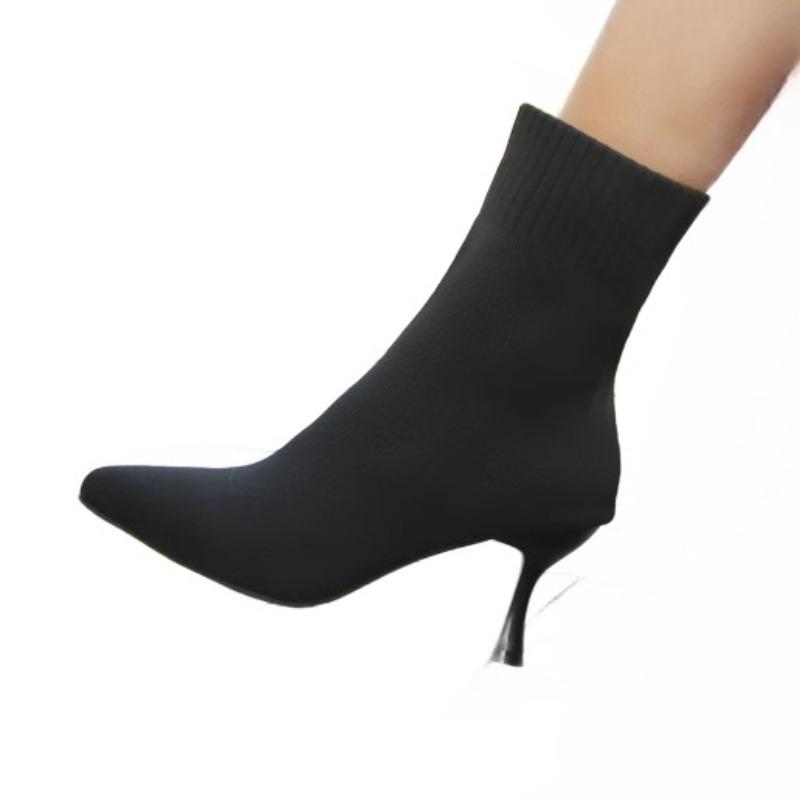 Fashion Mid Heels Women Pointed Short Boots Comfortable Fashion Winter Shoes Designer Chelsea Ankle Boots 2025 New Zapatillas De Mujer