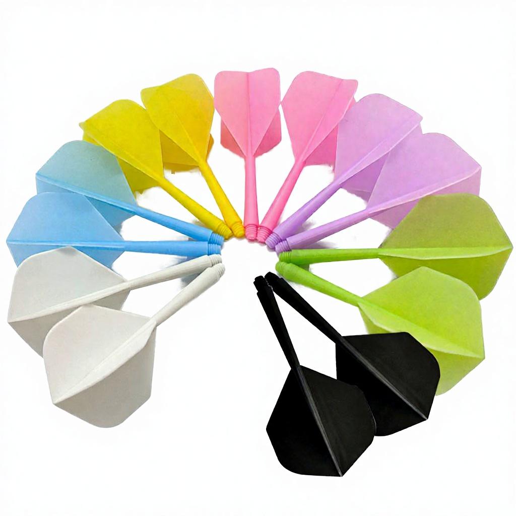 PENPEN One Dart Shape Transparent Tail Anti-throw Durable Double-Sided Eco-Friendly Lightweight Safety Plastic Dart Flights