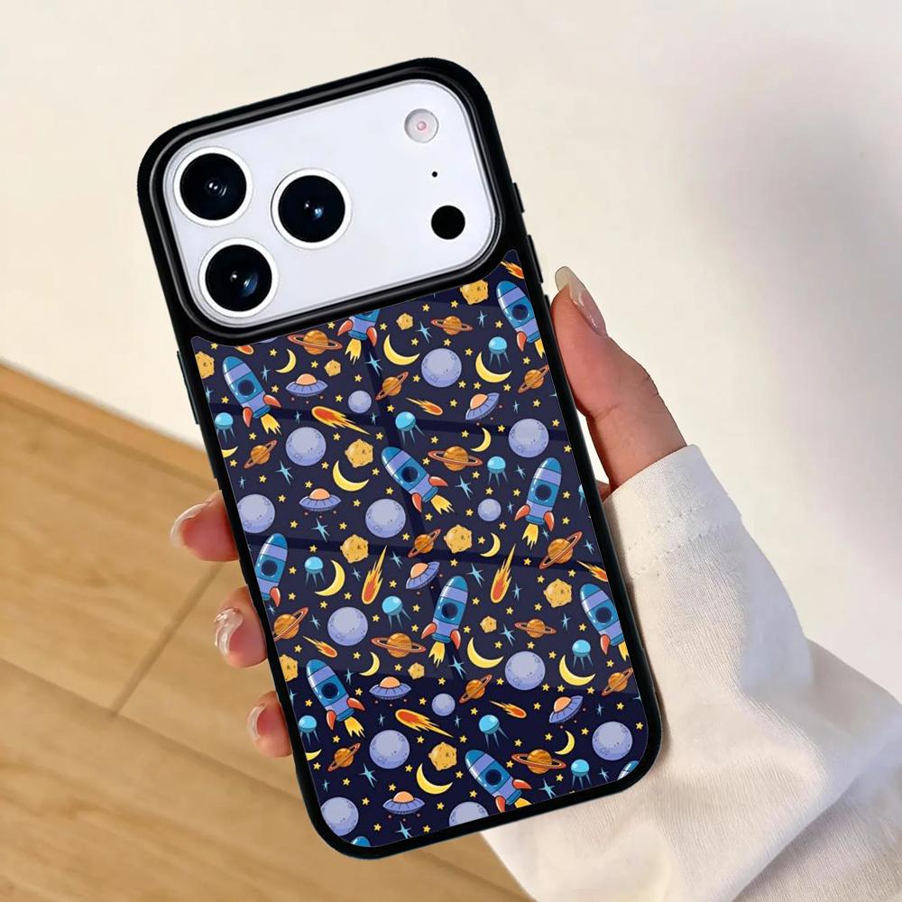 Astronaut Space Alien Mobile Phone Case for IPhone 17 AIR 16pro Max 15 14 13 12 11 Bumper Cover
