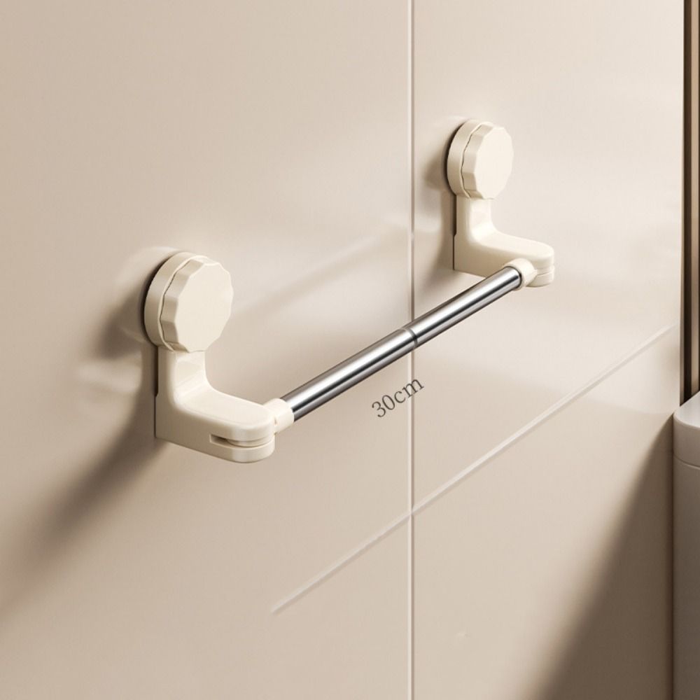 Strong Suction Retractable Towel Bar Wall-Mounted Hanging Towel Holder Bathroom Towel Rod  Toilet