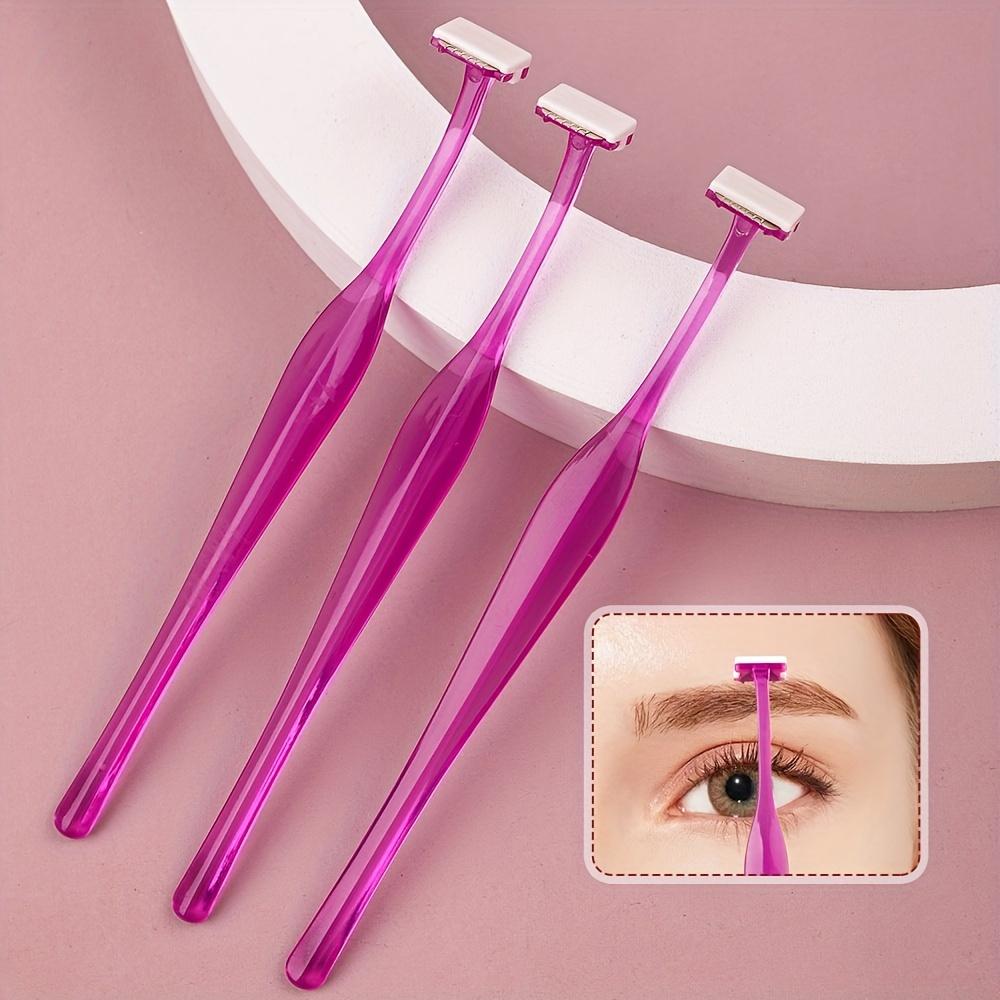 

3pcs Eyebrow Razor Set, T-shaped Stainless Steel Safety Eyebrow Shaping Razor, Eyebrow Shaper and Shaver with Protective Cover