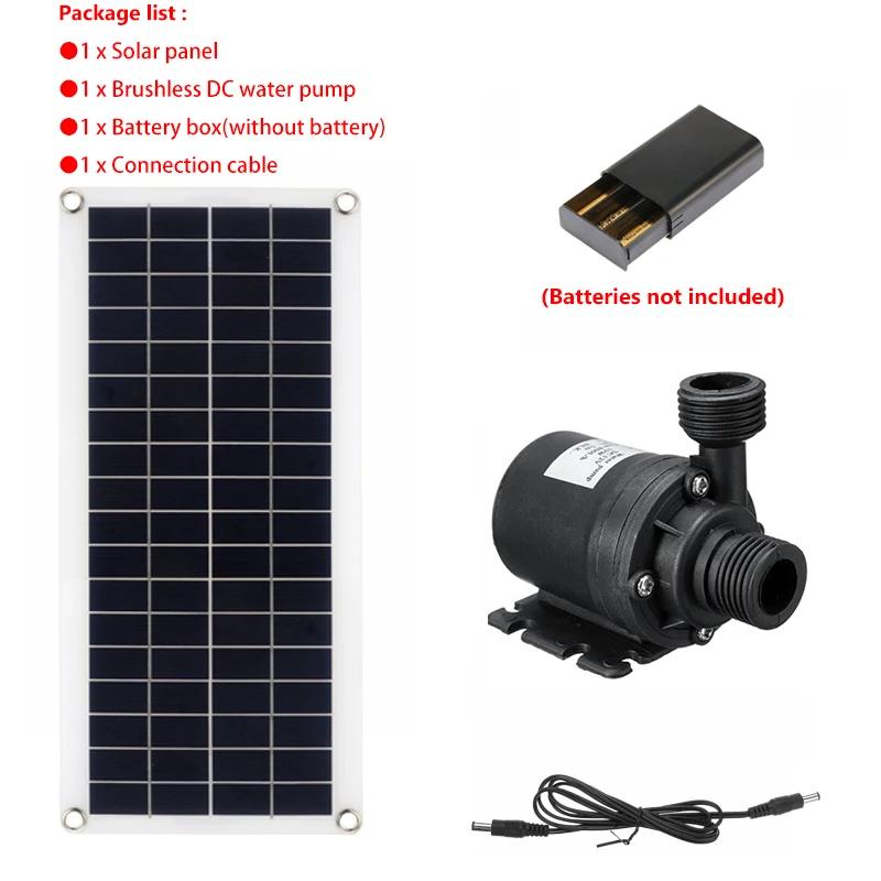 

50 Вт 800 л/ч комплект солнечных панелей бесщеточный водяной насос солнечные батареи фотоэлектрические панели фонтан вода бассейн пруд насосы части