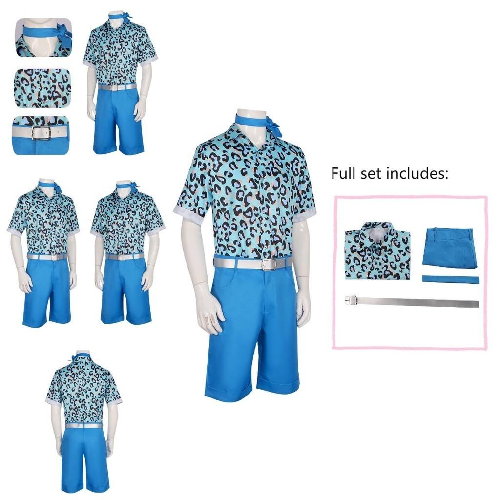 2023 Barbie Cosplay Costume Ken Blue Anime Set Halloween Outfit Polyester Fabric Popular Movie Theme Available In Multiple Sizes