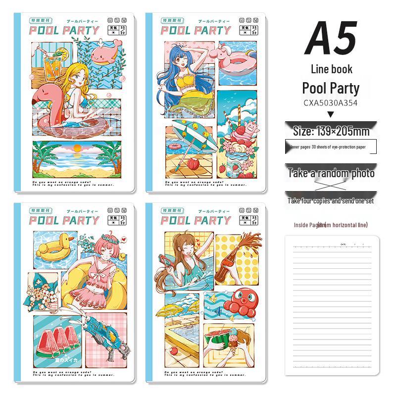 Thread-bound A5 Anime Creative Notebook - Student Diary and Stationery Book