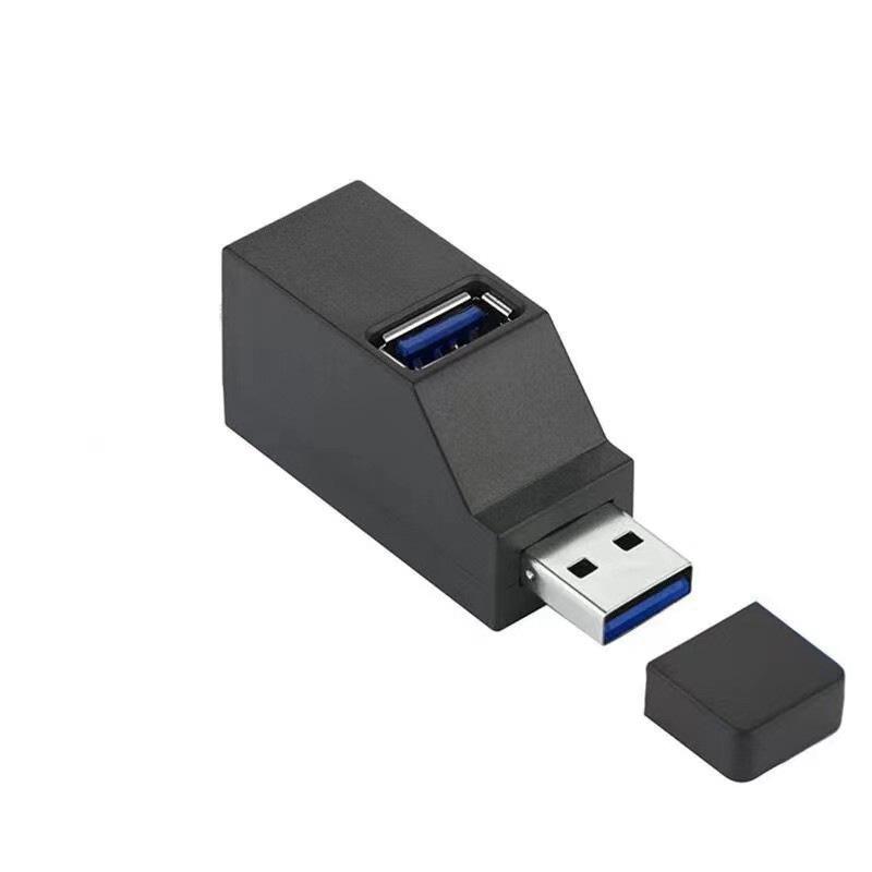 USB 3.0 Hub Splitter: One-to-Three Ports for Flash Drives, Phones, and Computer Charging