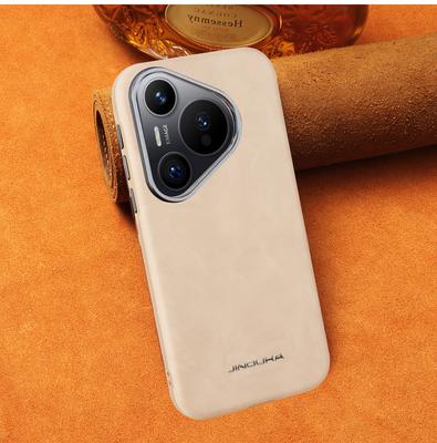 Plain Grain Leather Magnetic Case For Huawei Pura 70 Pro+ Plus / Ultra Magnet Cover Vintage Business Premium For Magsafe Bracket