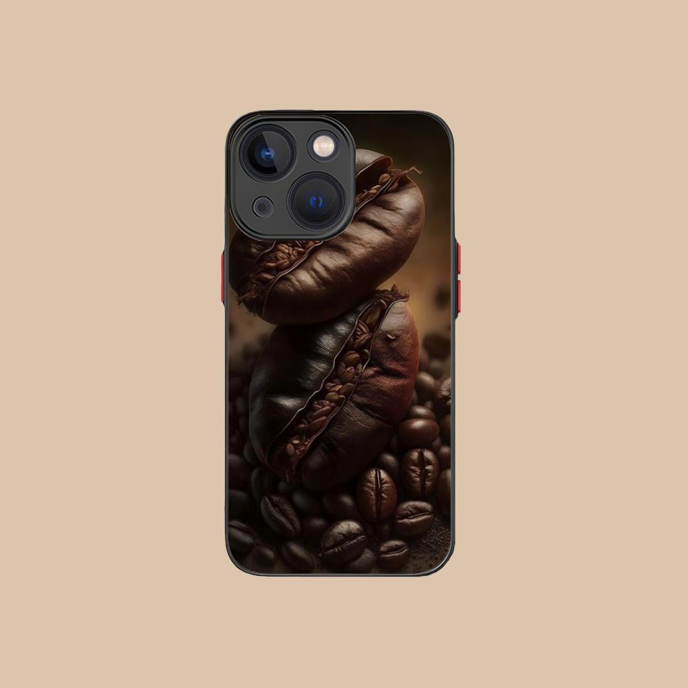 Coffee Beans Silicone Mobile Phone Case for iPhone 17 16 15 14 13 12 11 X XR XS Air Pro Max Plus Mini Colorful Cover