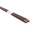 Chopsticks with gold base, red and white plum design, natural wood, lacquered finish, pointed tips, 20.5cm