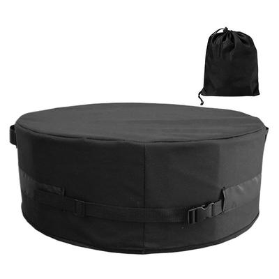 Feuerschalenabdeckung Outdoor Feuerstellenabdeckung Wasserdichte Terrassenabdeckung Outdoor Kaminabdeckung 600D Oxford Verstellbare Schnalle Schwerlast