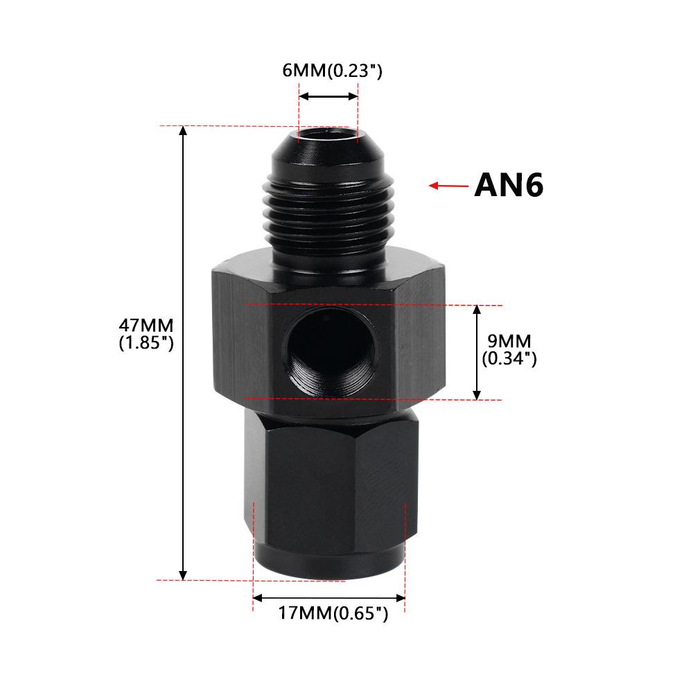 Car Modification Oil Cooler Hose Adapter 1/8 NPT Gauge Sensor Port Adapter Male Female AN4 6 8 10